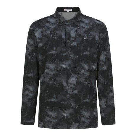 남성 로고 프린팅 칼라 긴팔 티셔츠