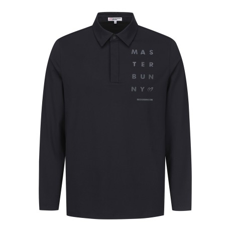 남성 프틴트 레터링 칼라 긴팔 티셔츠