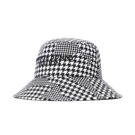 남성 하운드투스 패턴 심볼 기모 버킷햇