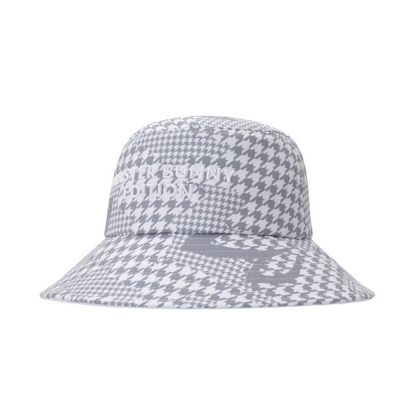 남성 하운드투스 패턴 심볼 기모 버킷햇