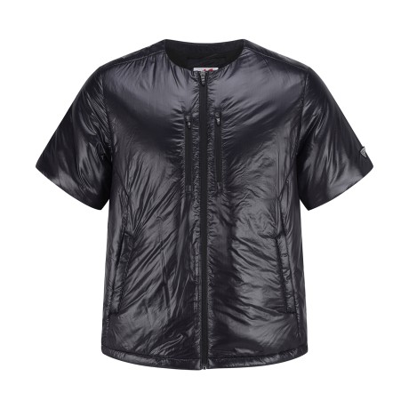 남성 글로시 패딩 반팔 점퍼