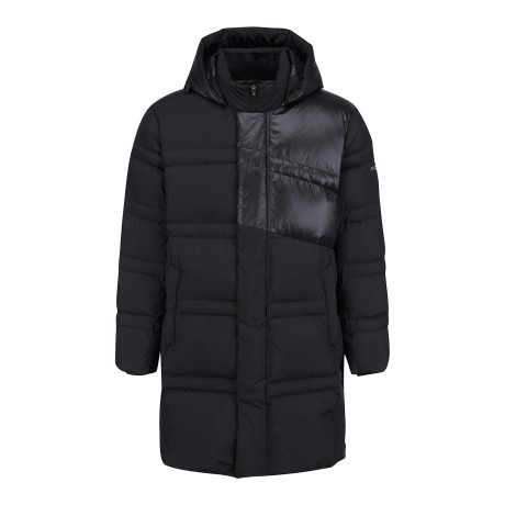 남성 탈착 후드 레이어 슬리브 구스다운 점퍼