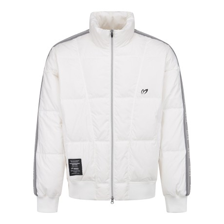 남성 로고 니팅 라인 덕다운 점퍼