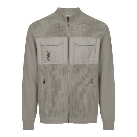 남성 배색 포켓 니트 집업 가디건