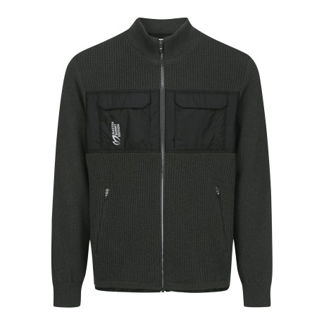 남성 배색 포켓 니트 집업 가디건