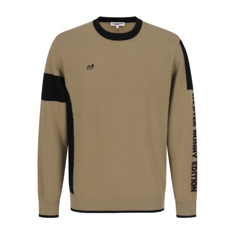 남성 캐시미어 컬러 블록 니트