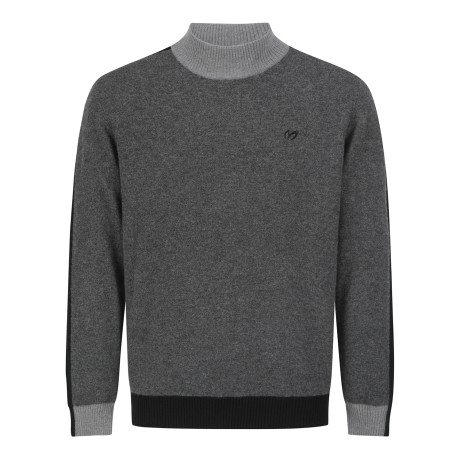 남성 언발란스 컬러 믹스 방풍 니트