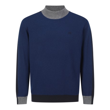 남성 언발란스 컬러 믹스 방풍 니트