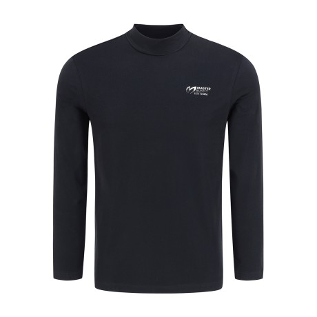 남성 심볼 스트레치 모크넥 긴팔 티셔츠