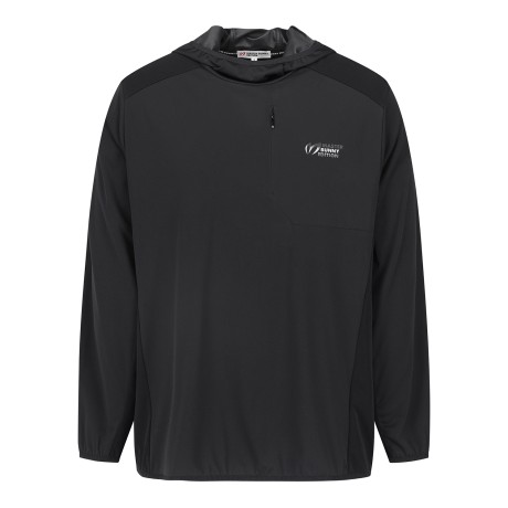 남성 기모 로고 포켓 후드 티셔츠