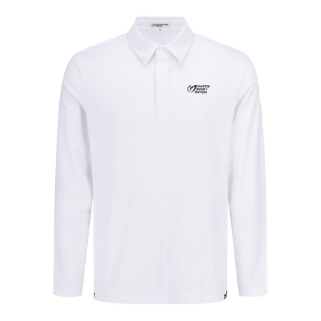 남성 로고 헴 기모 칼라 긴팔 티셔츠