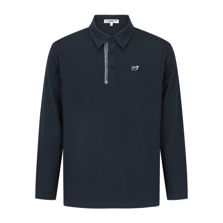 남성 레터링 배색 라인 칼라 티셔츠