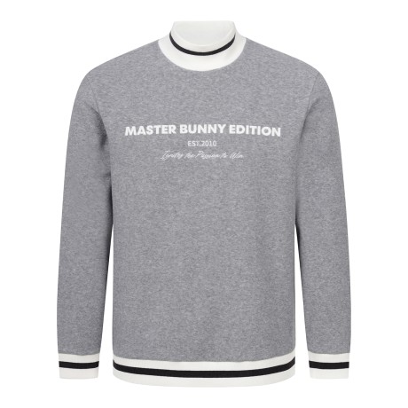 남성 컬러 라인 레터링 플리스 티셔츠