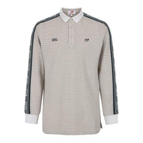 남성 로고 니팅 라인 조직감 카라 티셔츠