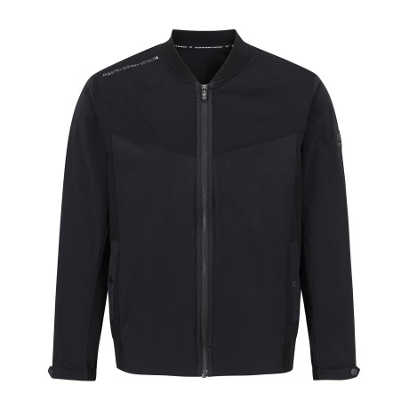 남성 체크 조직감 믹스 집업 점퍼