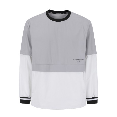 남성 배색 소매 탈부착 컬러블럭 아노락