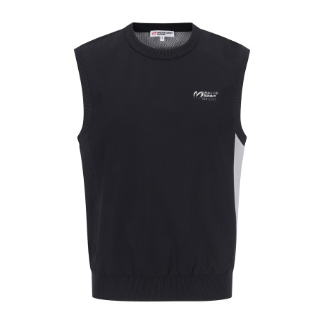 남성 우븐 블록 니트 베스트