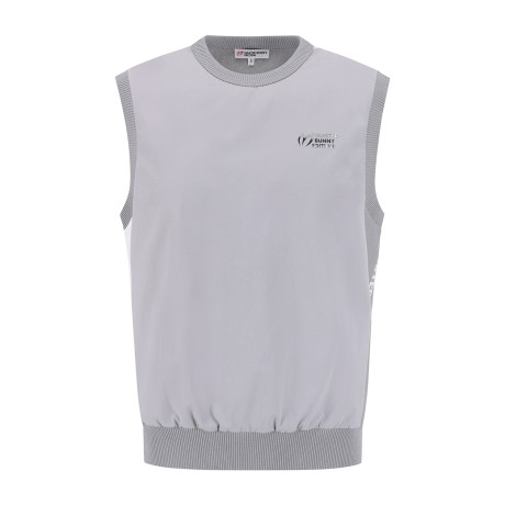 남성 우븐 블록 니트 베스트