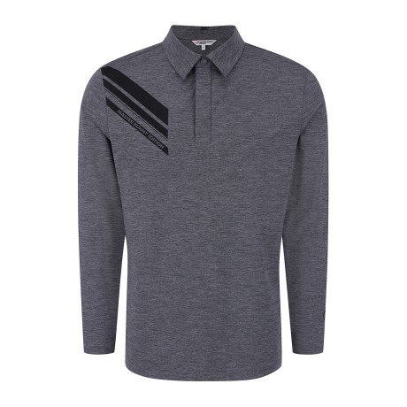 남성 사선 로고 칼라 긴팔 티셔츠