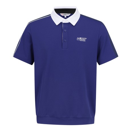 남성 칼라 블록 로고 라인 반팔 티셔츠