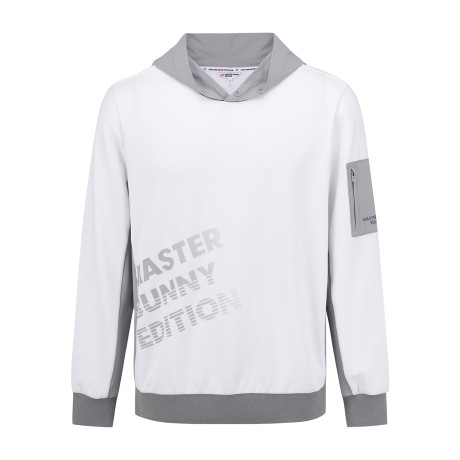 남성 우븐 믹스 후드 스웻셔츠