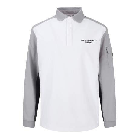 남성 엠보 로고 컬러 블록 칼라 티셔츠