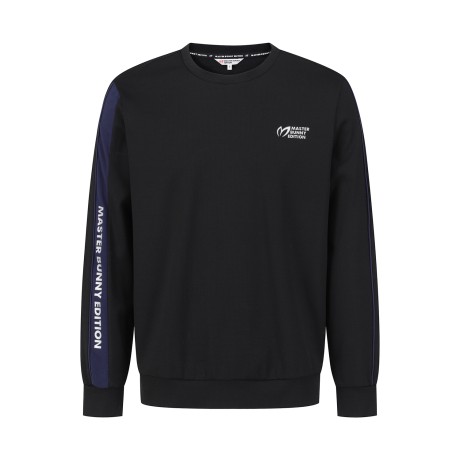 남성 배색 로고 라인 조직감 긴팔 티셔츠