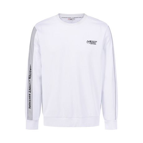 남성 배색 로고 라인 조직감 긴팔 티셔츠