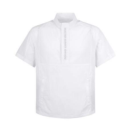 남성 로고 라인 메쉬 블록 아노락