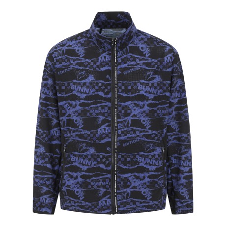 남성 웨이브 로고 프린팅 점퍼