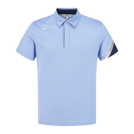 남성 로고 라인 믹스 칼라 반팔 티셔츠