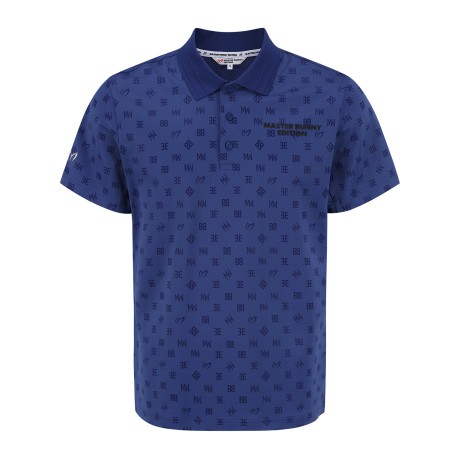 남성 로고 패턴 메쉬 암홀 반팔 티셔츠