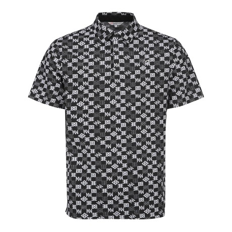 남성 로고 패턴 칼라 반팔 티셔츠