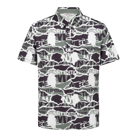 남성 카모콜라쥬 레터링 폴로 반팔 티셔츠