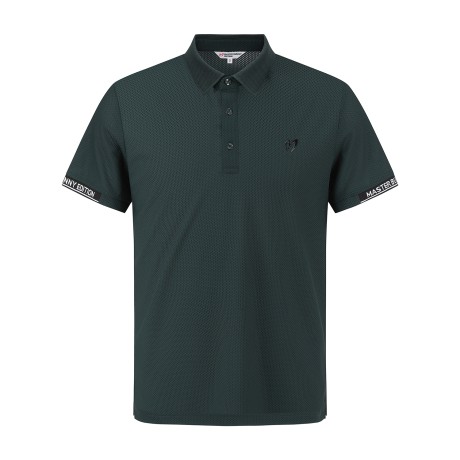 남성 로고 커프스 메쉬 반팔 티셔츠