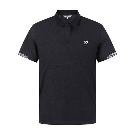 남성 로고 커프스 메쉬 반팔 티셔츠