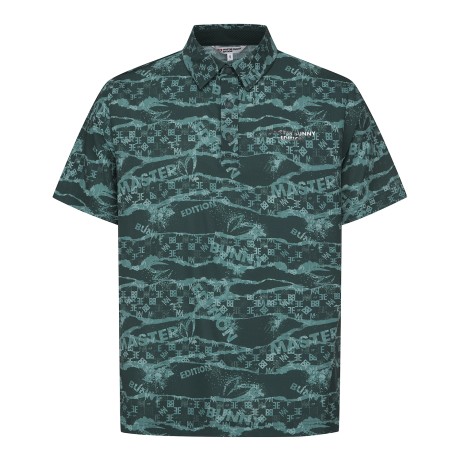 남성 페이퍼 콜라주 반팔 칼라 티셔츠