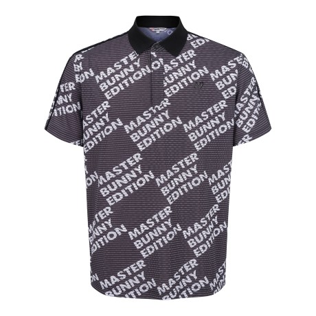 남성 사선 레터링 로고 쿨링 반팔 폴로 티셔츠