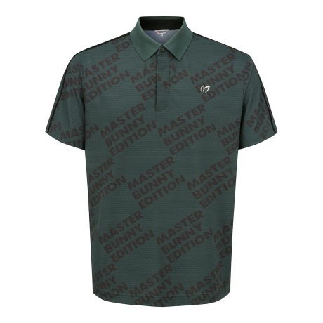 남성 사선 레터링 로고 쿨링 반팔 폴로 티셔츠