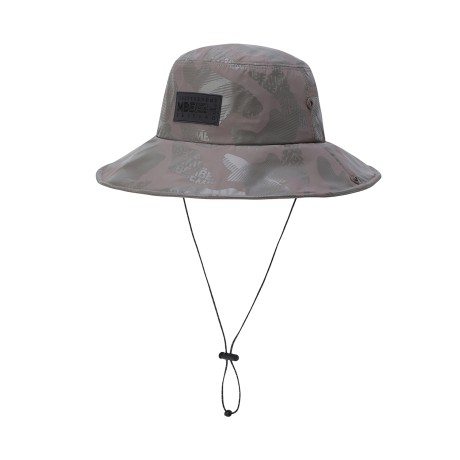 남성 카모 프린트 사이드 버튼 버킷햇