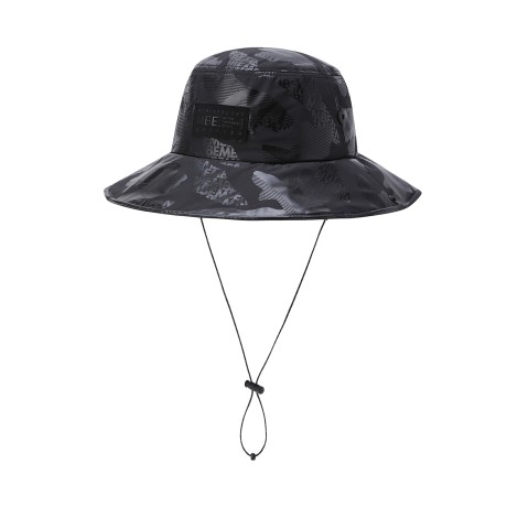 남성 카모 프린트 사이드 버튼 버킷햇
