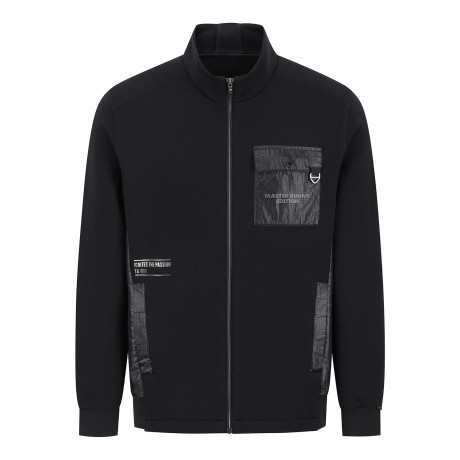 남성 우븐 블록 집업 점퍼