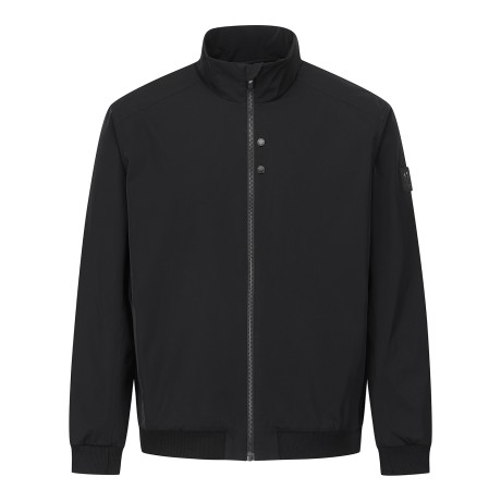 남성 백 로고 사이드 립 점퍼