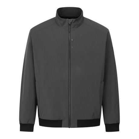 남성 백 로고 사이드 립 점퍼