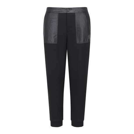 남성 우븐 블록 크롭 조거 팬츠