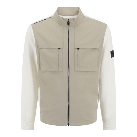 남성 텍스처 블록 집업 니트 가디건