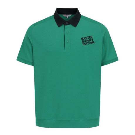 남성 배색 칼라 하프 버튼 반팔 티셔츠