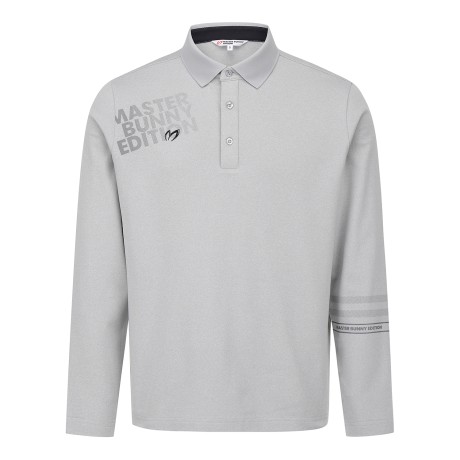 남성 도트 로고 카라 긴팔 티셔츠