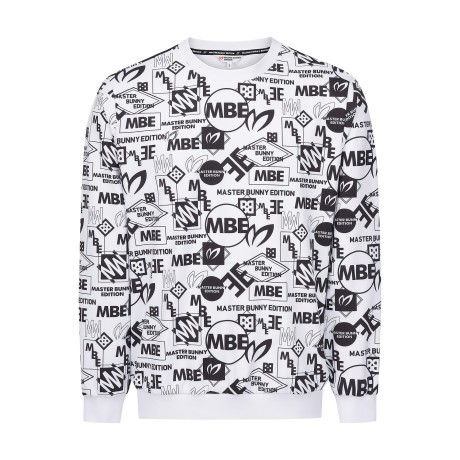 남성 멀티 로고 패턴 스웻셔츠