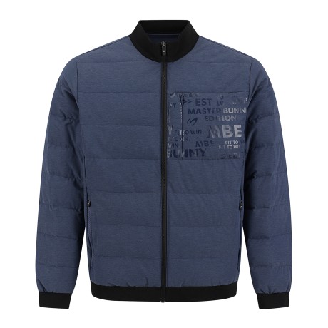 남성 구스다운 로고 블루종 점퍼